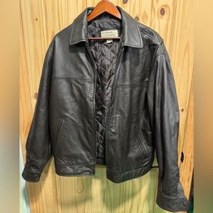 Authentic Saint John’s Bay Leather jacket size Medium Men’s